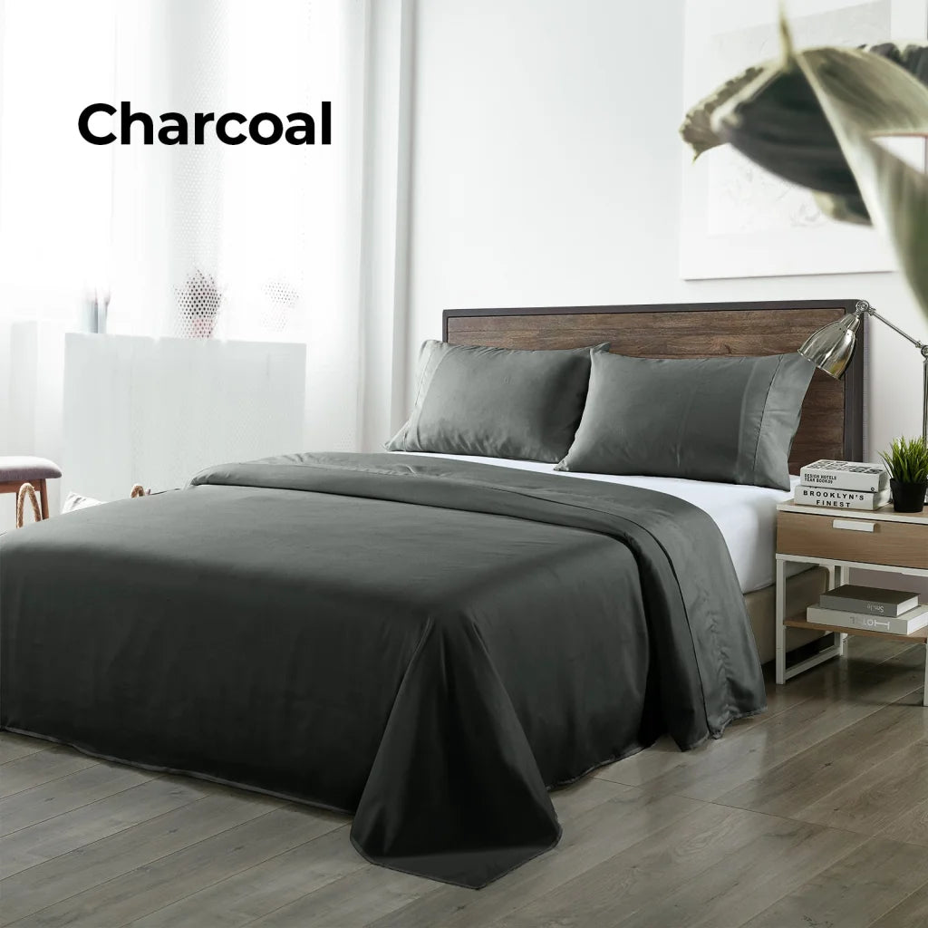 Blended Bamboo Sheet Set Charcoal - King Royal Comfort