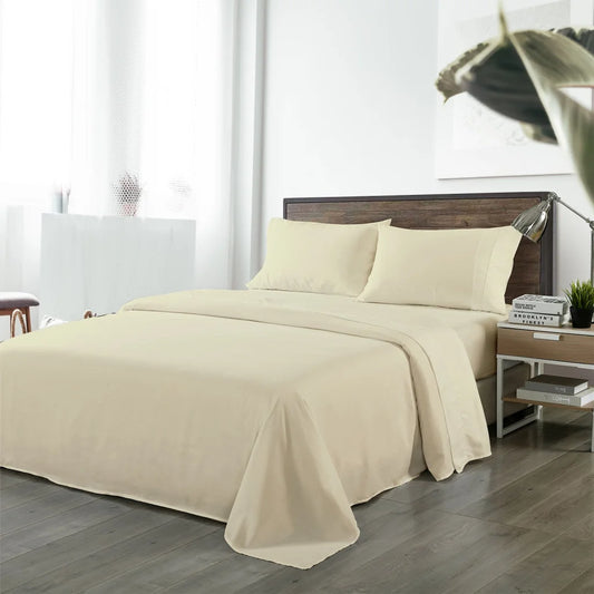 Blended Bamboo Sheet Set Dark Ivory - King Royal Comfort
