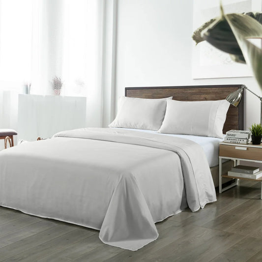 Blended Bamboo Sheet Set Light Grey - King Royal Comfort