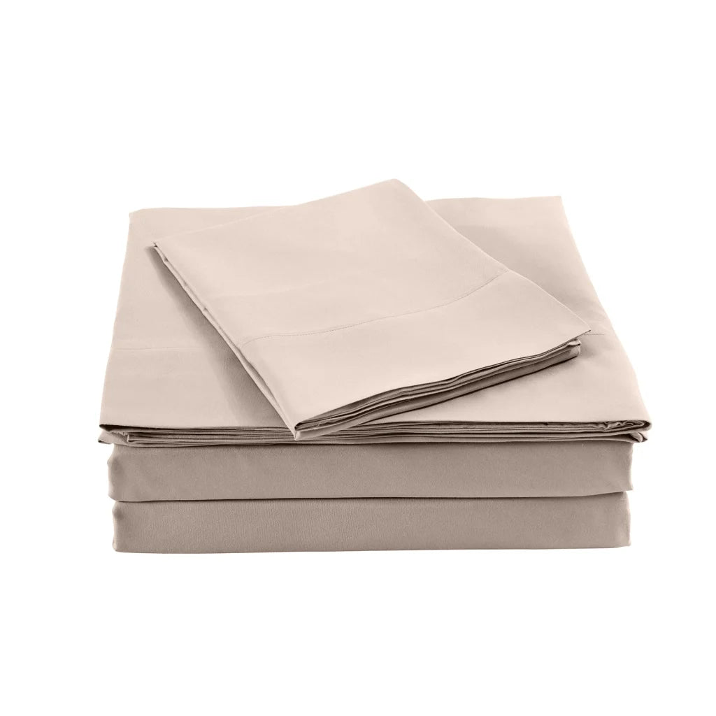 Blended Bamboo Sheet Set Warm Grey - Double Royal Comfort