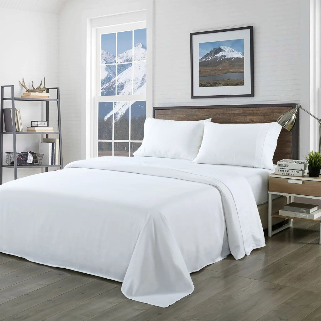 Blended Bamboo Sheet Set White - Double Royal Comfort