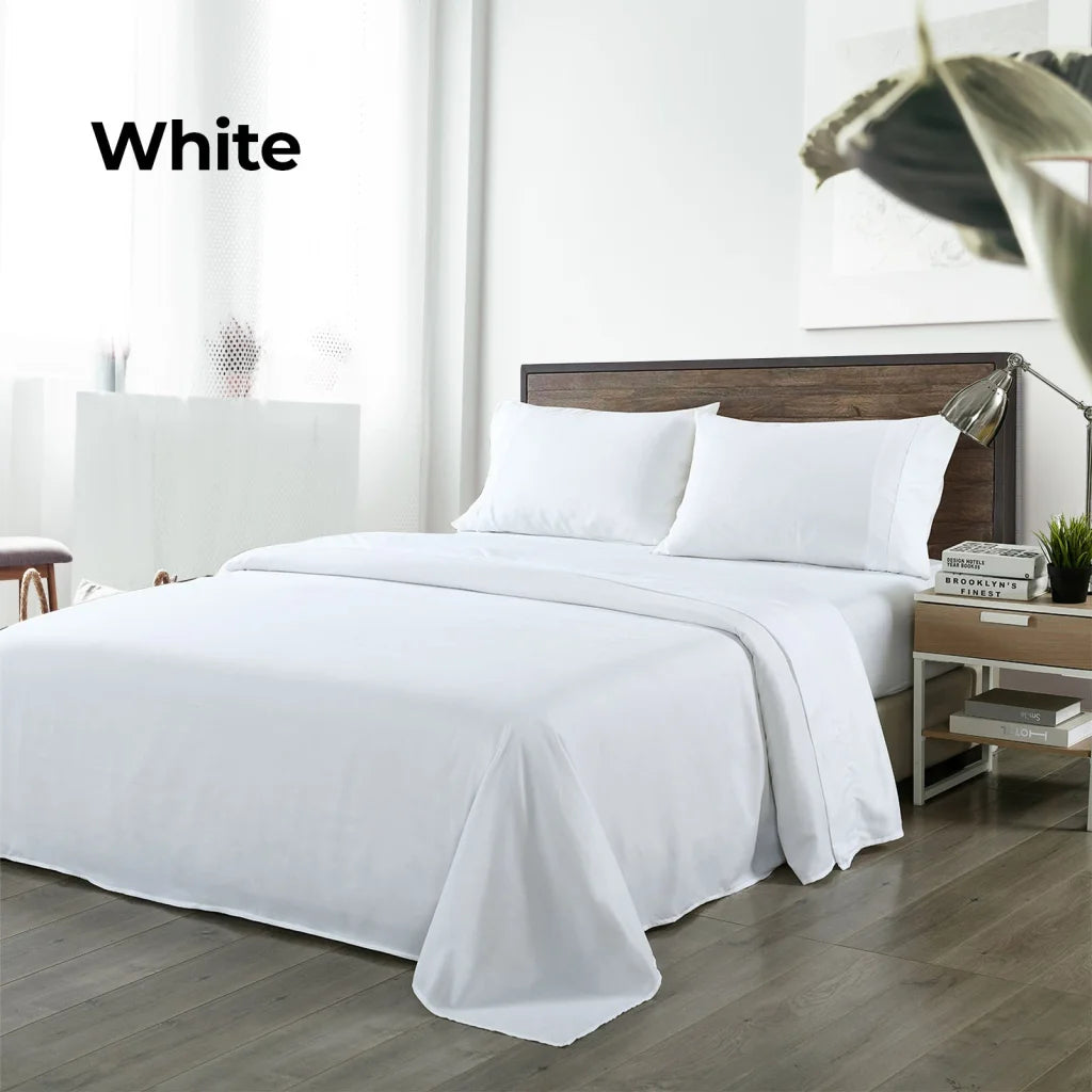 Blended Bamboo Sheet Set White - King Royal Comfort