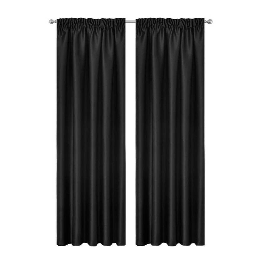 Blockout Curtains 2PCS PINCH PLEAT 137x160CM Blackout