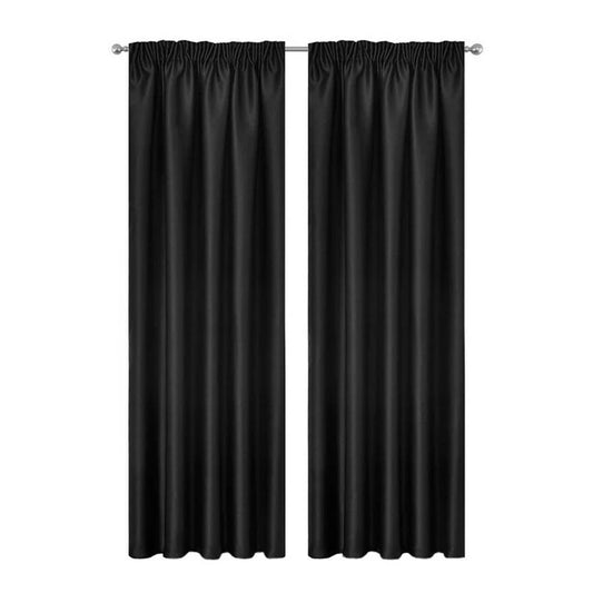 Blockout Curtains 2PCS PINCH PLEAT 137x160CM Blackout