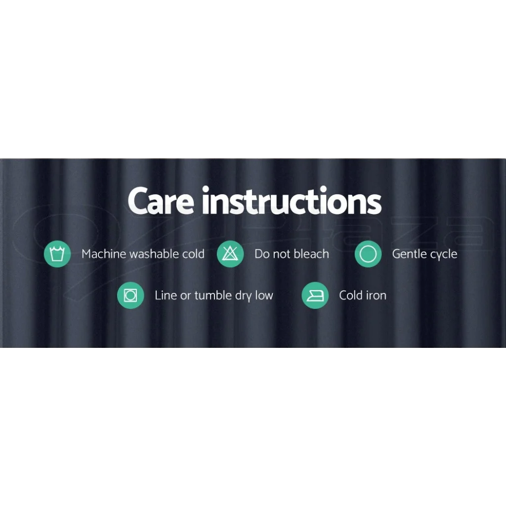 Blockout Curtains Eyelet Set of 2 - 140x230cm Charcoal