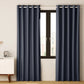 Blockout Curtains Eyelet Set of 2 - 140x230cm Charcoal
