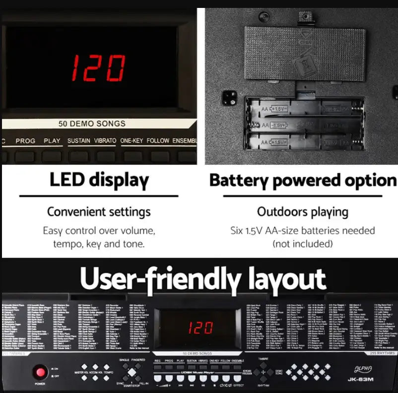 Discover the Joy of Music with the 61 Keys LED Electronic