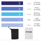 Blue 10 Pieces of 2 Sets Premium Resistance Loop Bands