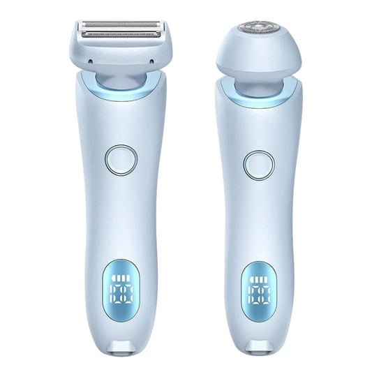Blue 2-in-1 Electric Razor for Women - Multifunctional