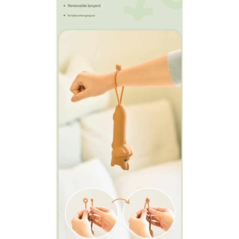 Blue Adorable Shark Silicone LED Flashlight for Kids - USB