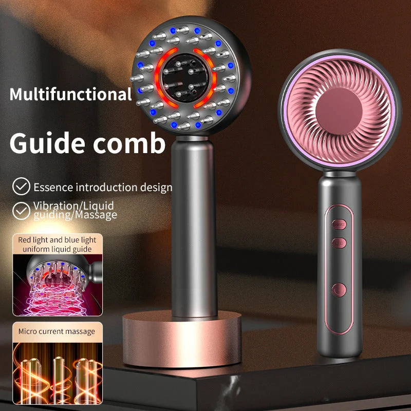 Blue Advanced Scalp Therapy Comb: Red/Blue Light EMS &