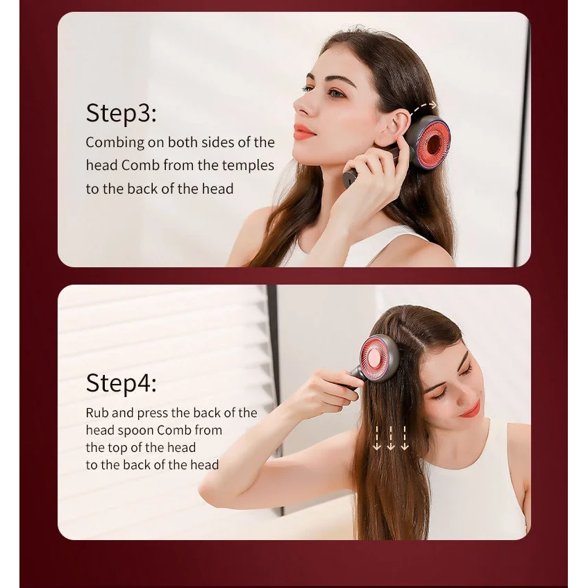 Blue Advanced Scalp Therapy Comb: Red/Blue Light EMS &