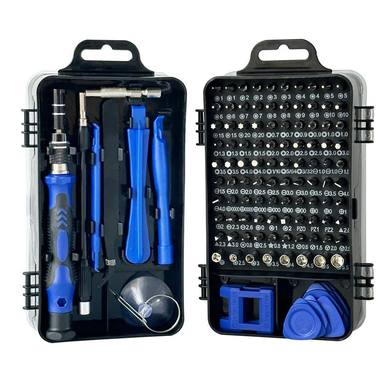 Blue and Black Professional 115-in-1 Precision Screwdriver