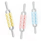 Blue and Grey Dual Row Spiky Muscle Roller Stick - Deep
