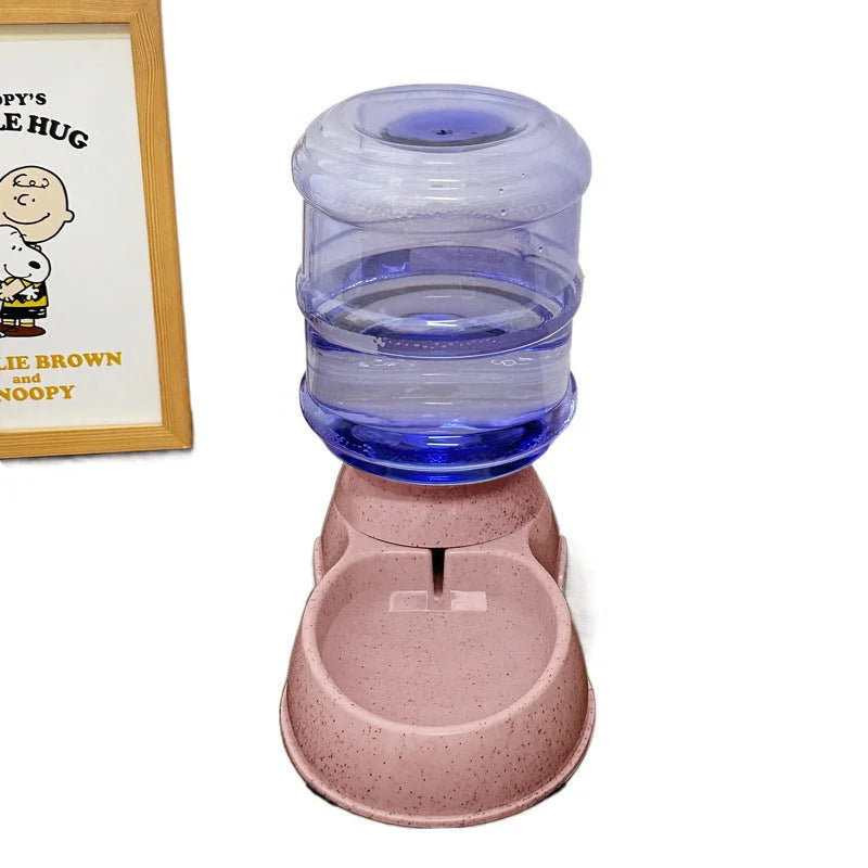 Blue Automatic Pet Feeder and Drinker Combo for Cats