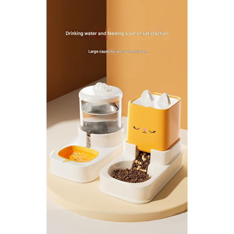 Blue Automatic Pet Feeder and Water Dispenser Set - Large