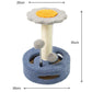 Blue Bold Flower Cat Scratching Post - Interactive Plush &