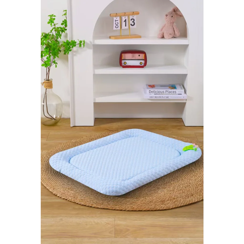 Blue Breathable Cooling Pet Mat - Ice Bean Summer Bed