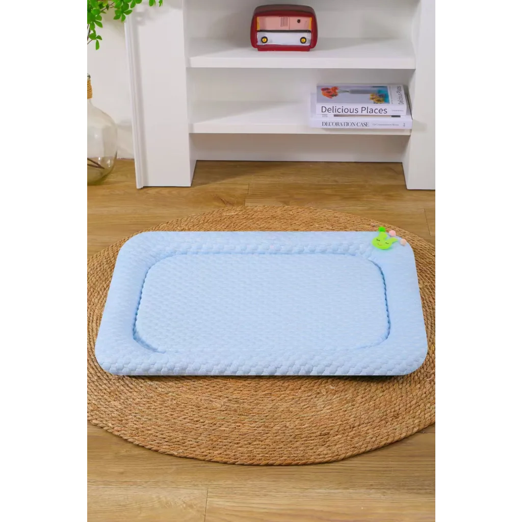 Blue Breathable Cooling Pet Mat - Ice Bean Summer Bed
