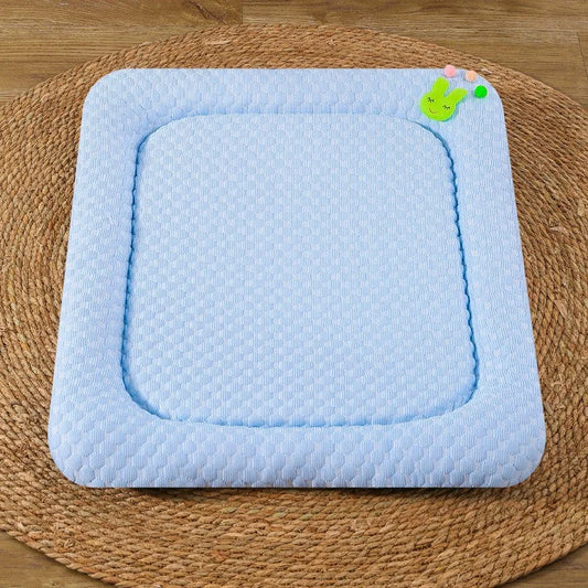 Blue Breathable Cooling Pet Mat - Ice Bean Summer Bed