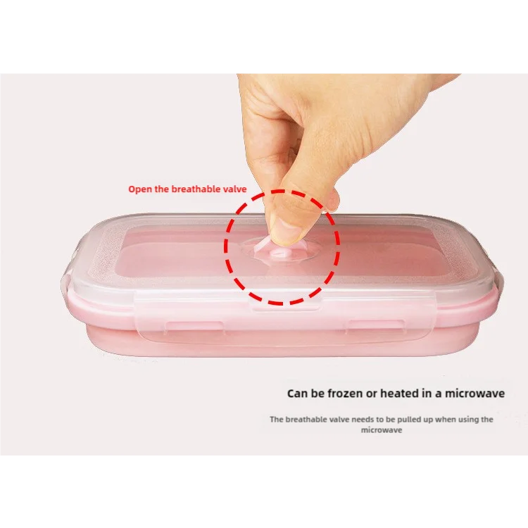 Blue Collapsible Silicone Bento Box Set - 4-Piece