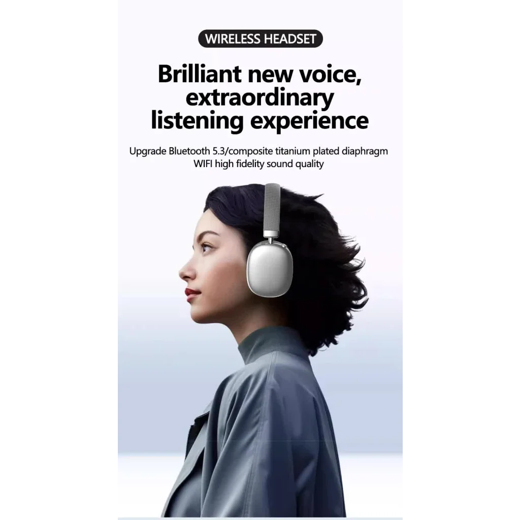 Blue Comfortable Over-Ear Headphones - Hi-Fi Sound Long