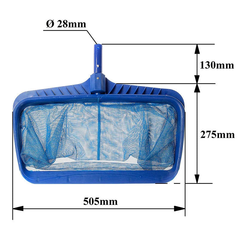 Blue Deep-Water Pool Skimming Net - Durable Cleaning Tool