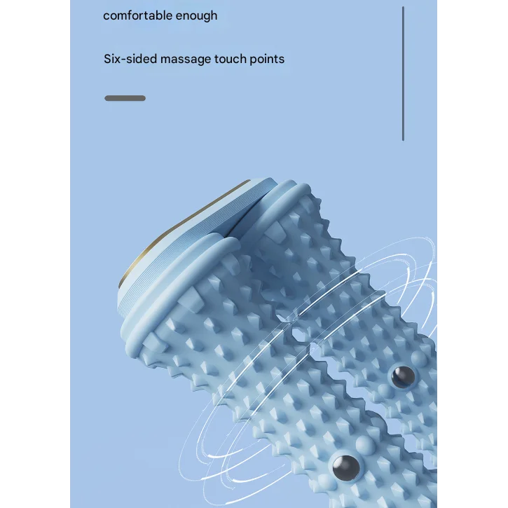 Blue Ergonomic Dual Foot Massage Roller - Deep Tissue
