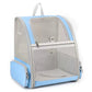 Blue Foldable Pet Carrier Backpack - Breathable Mesh Travel