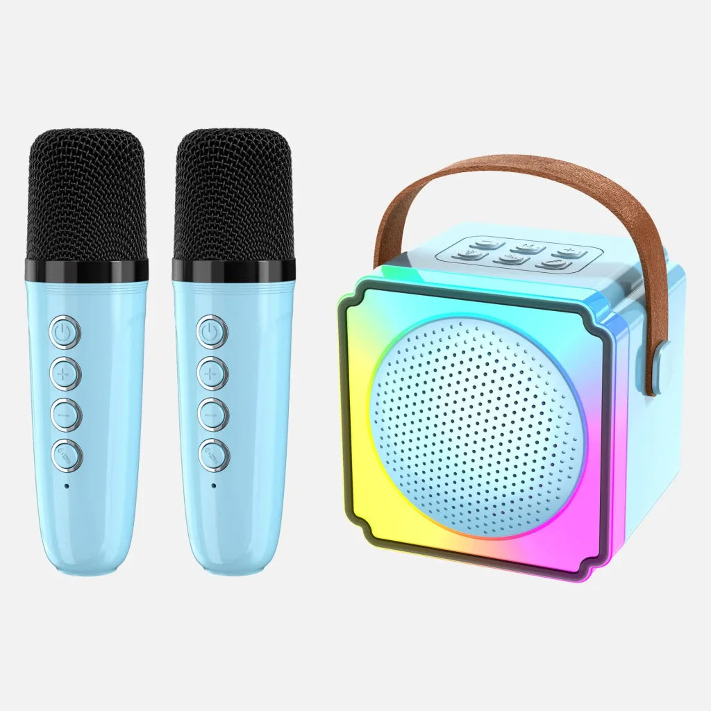 Blue Fun Portable Party Speaker - Karaoke Machine with Two