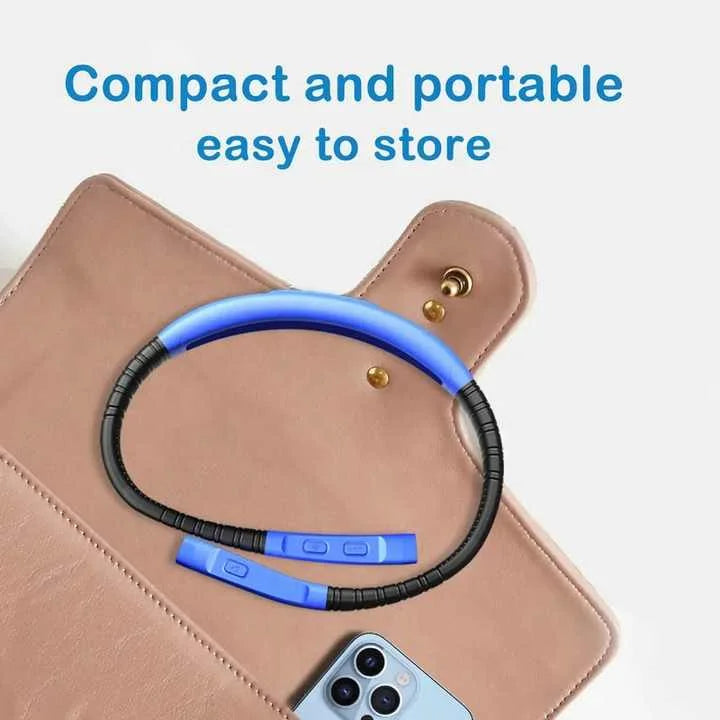 Blue Hands-Free Adjustable LED Neck Reading Light with 3