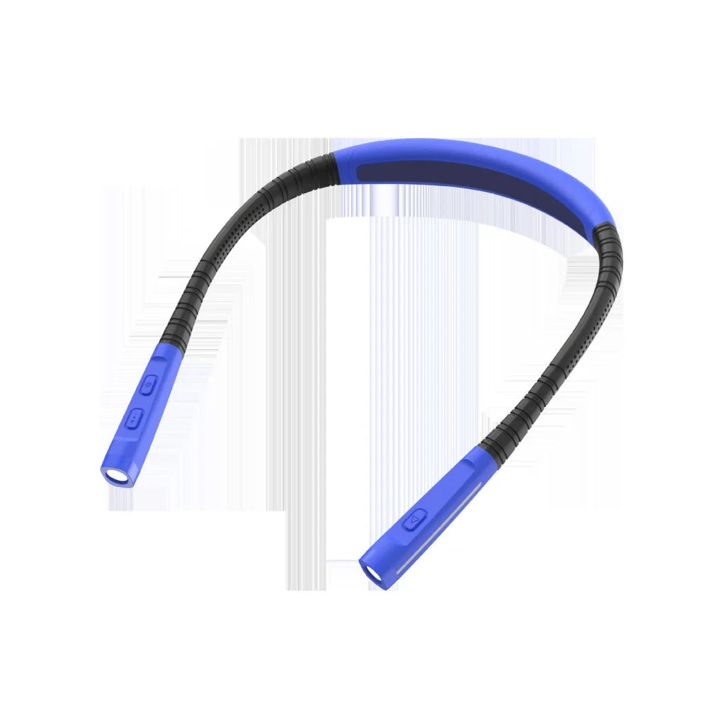 Blue Hands-Free Adjustable LED Neck Reading Light with 3