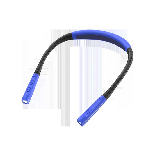 Blue Hands-Free Adjustable LED Neck Reading Light with 3