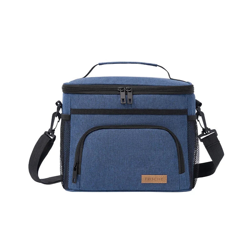 Blue Insulated Lunch Bag Cooler Tote - 9L Leakproof Thermal