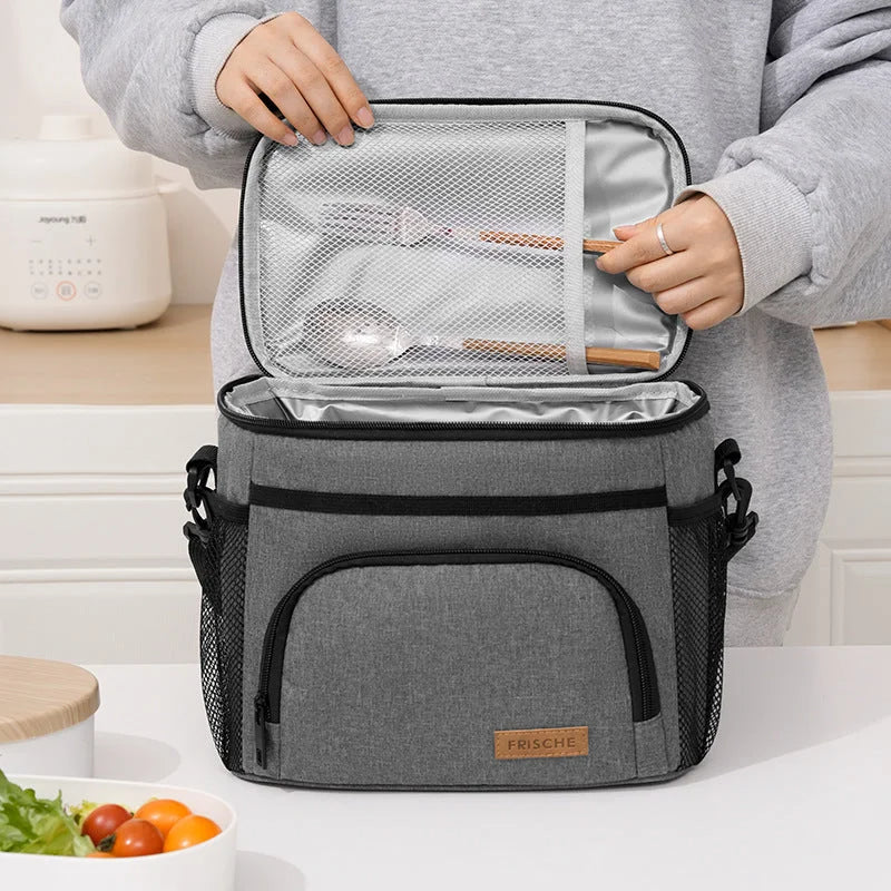 Blue Insulated Lunch Bag Cooler Tote - 9L Leakproof Thermal
