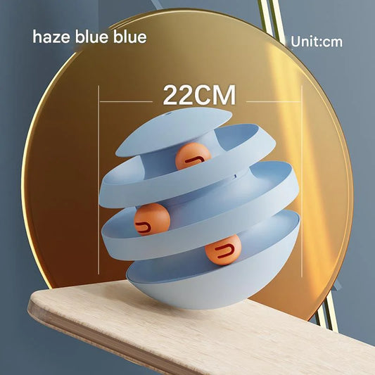 Blue Interactive Cat Scratching Ball Toy - Multi-layer