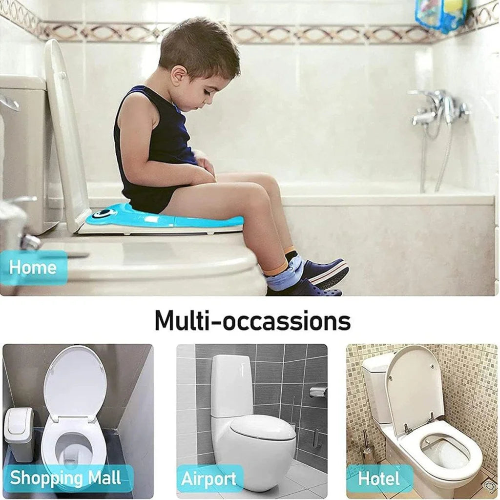 Blue Kids Toilet Seat Washer Portable Baby Training Seat