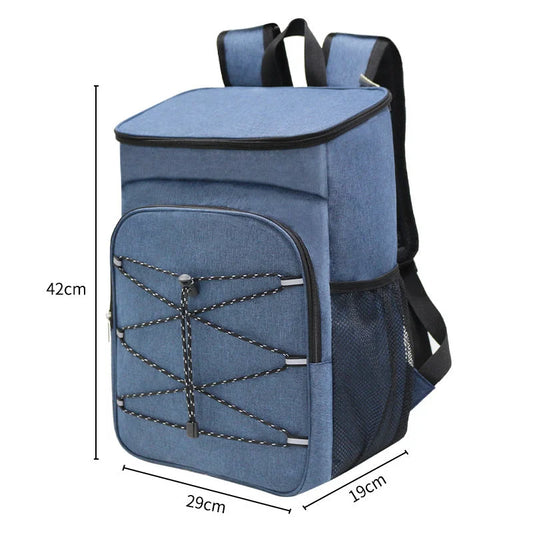 Blue Large Insulated Cooler Backpack - Leakproof