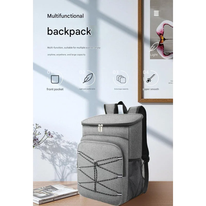 Blue Large Insulated Cooler Backpack - Leakproof