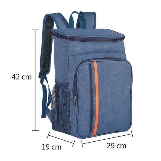 Blue Leakproof Insulated Backpack Cooler - Durable Oxford