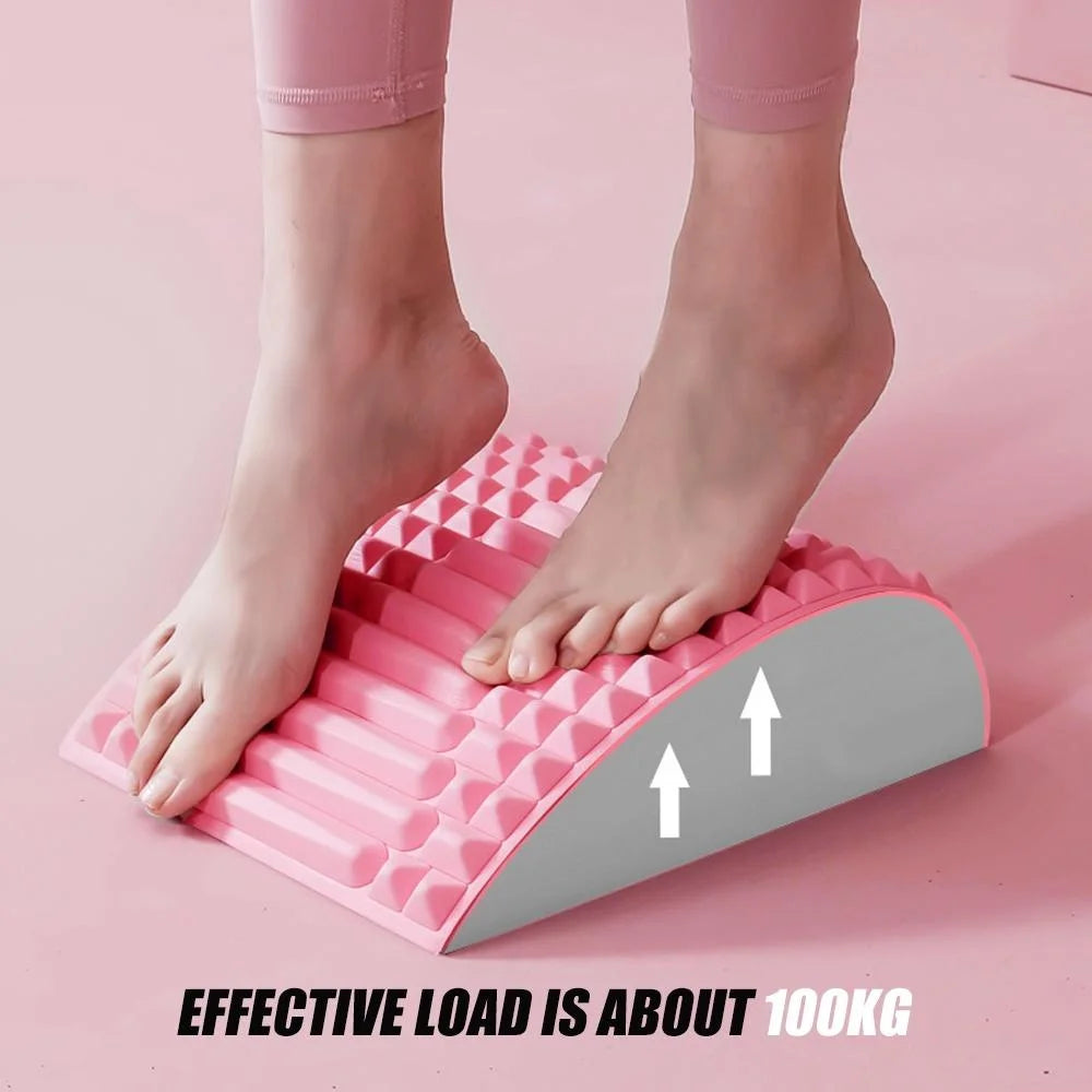 Blue Lumbar Massager For Spinal Stretching And Relaxation