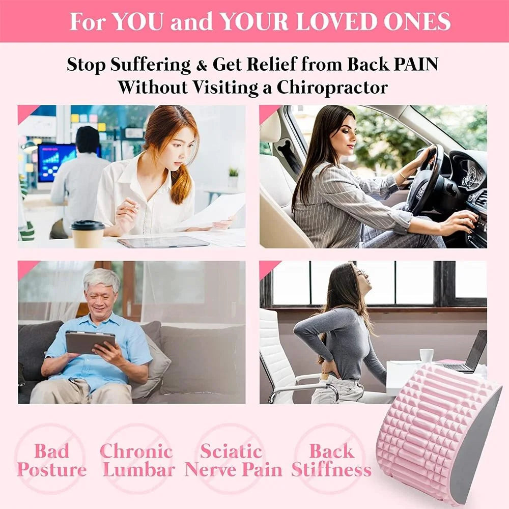 Blue Lumbar Massager For Spinal Stretching And Relaxation