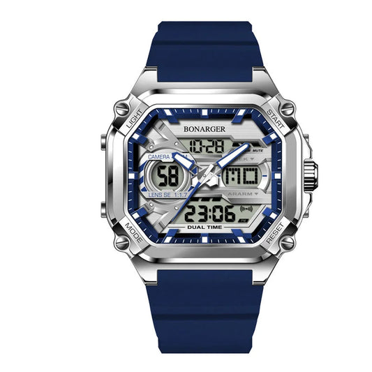 Blue Men s Dual Watch Time Digital Analog