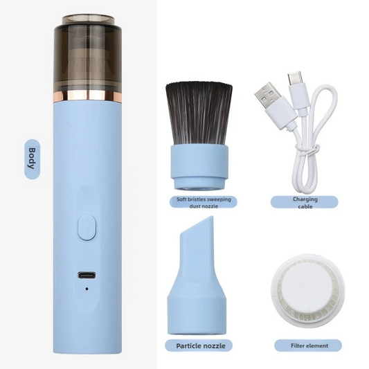 Blue Mini Portable Wireless Dust Vacuum Cleaner Powerful