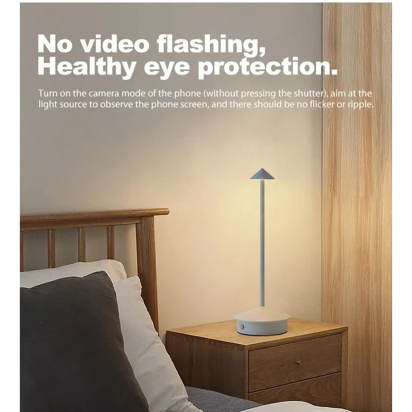 Blue Modern Minimalist Aluminum LED Mushroom Night Light