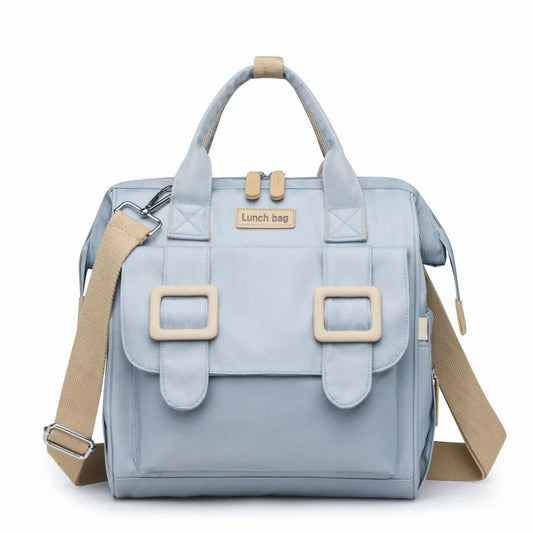 Blue Multifunctional Insulated Lunch Bag for Women