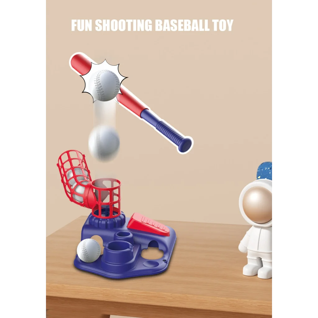 Blue Pedal Serve Drill Baseball Pitching Training Toy Set