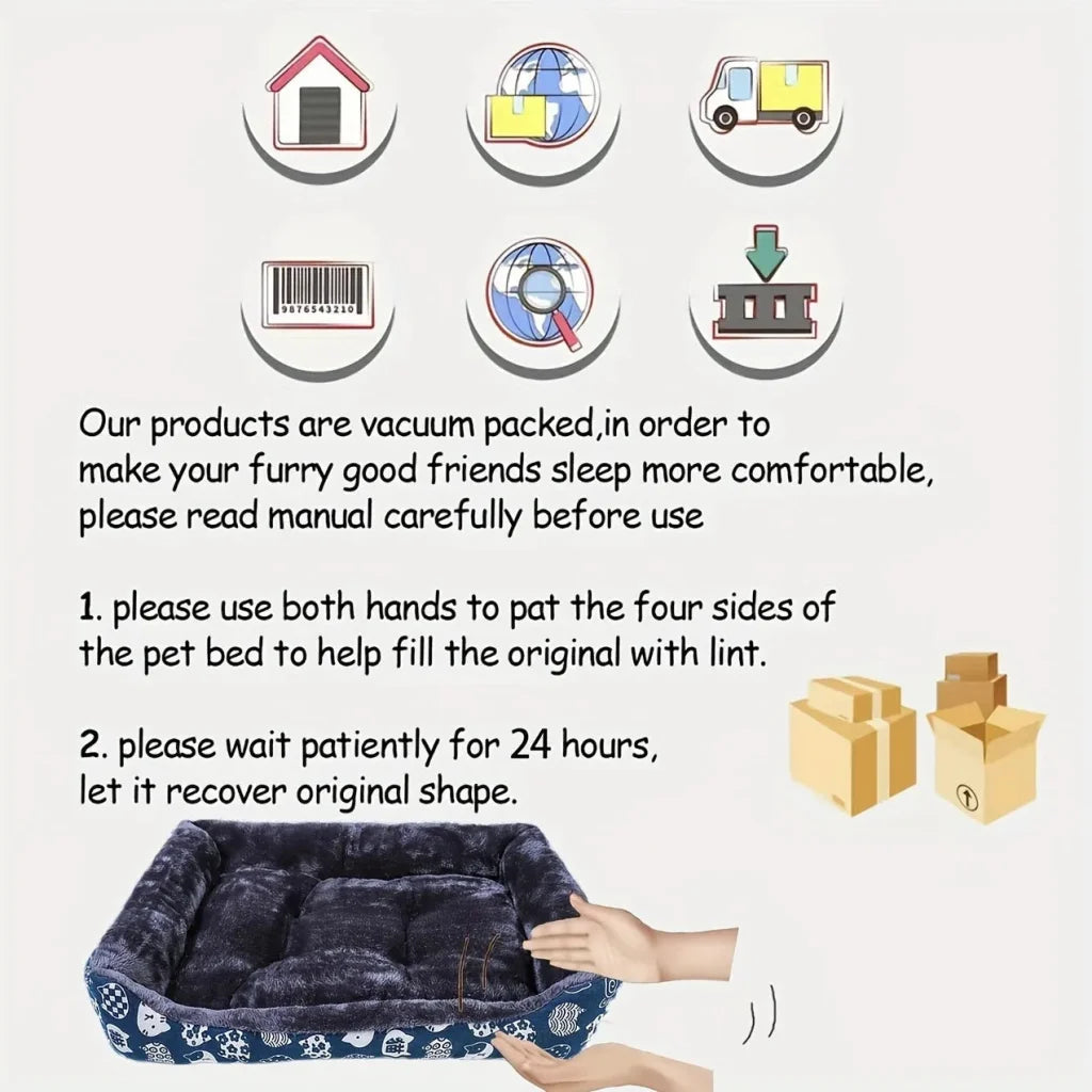 Blue Pet Dog Bed Sofa Mat for Cats & Dogs - M - Pet Care >