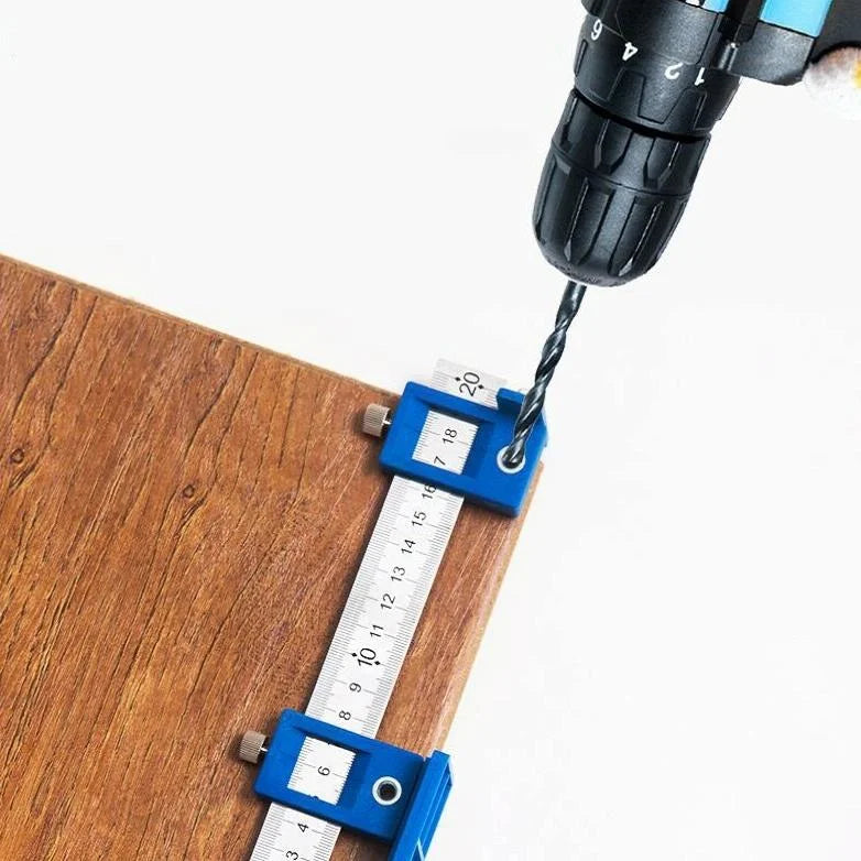 Blue Plastic Cabinet Door Punch Locator for Woodworking