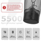 Blue Portable Electric Shaker Bottle with LED Light 550ml